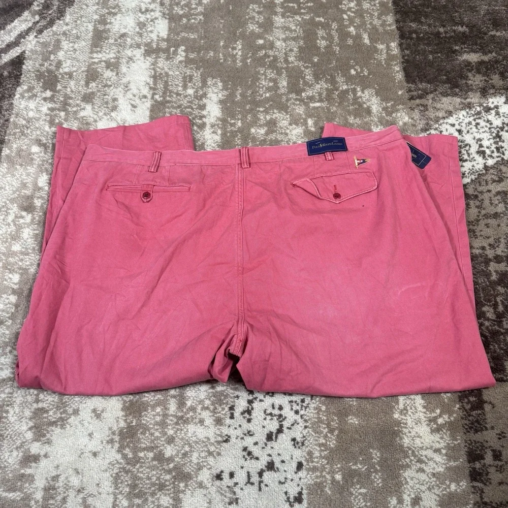 Polo Ralph Lauren Classic Fit Chino Pants Mens‎ 48x28 Coral Pink Big RL 5 NWT